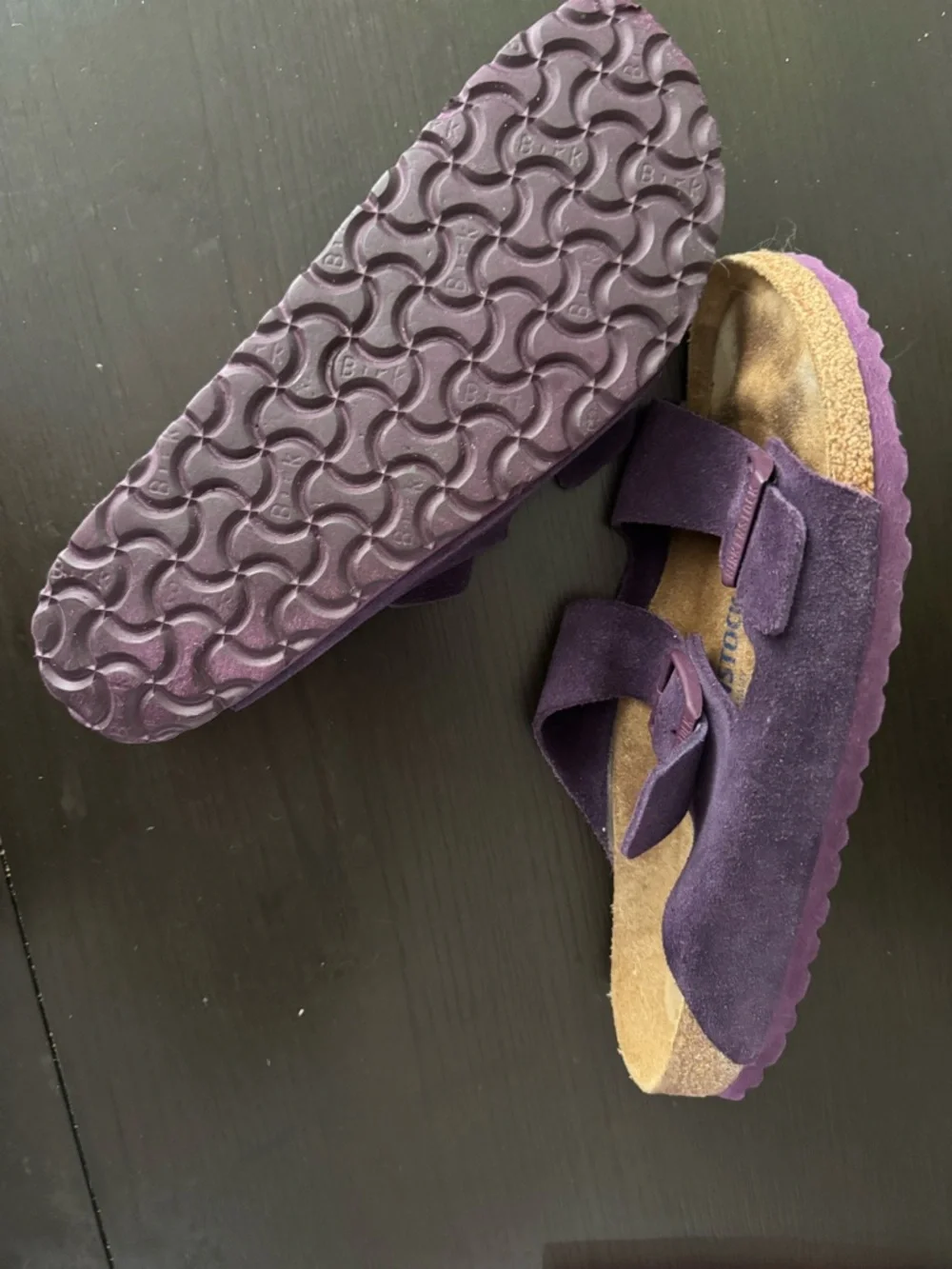 Birkenstock Purple Suede Two-Buckle Arizona 41 (10) - Picture 2 of 15